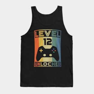 Level 12  Video  12th Birthday Gaming Tank Top